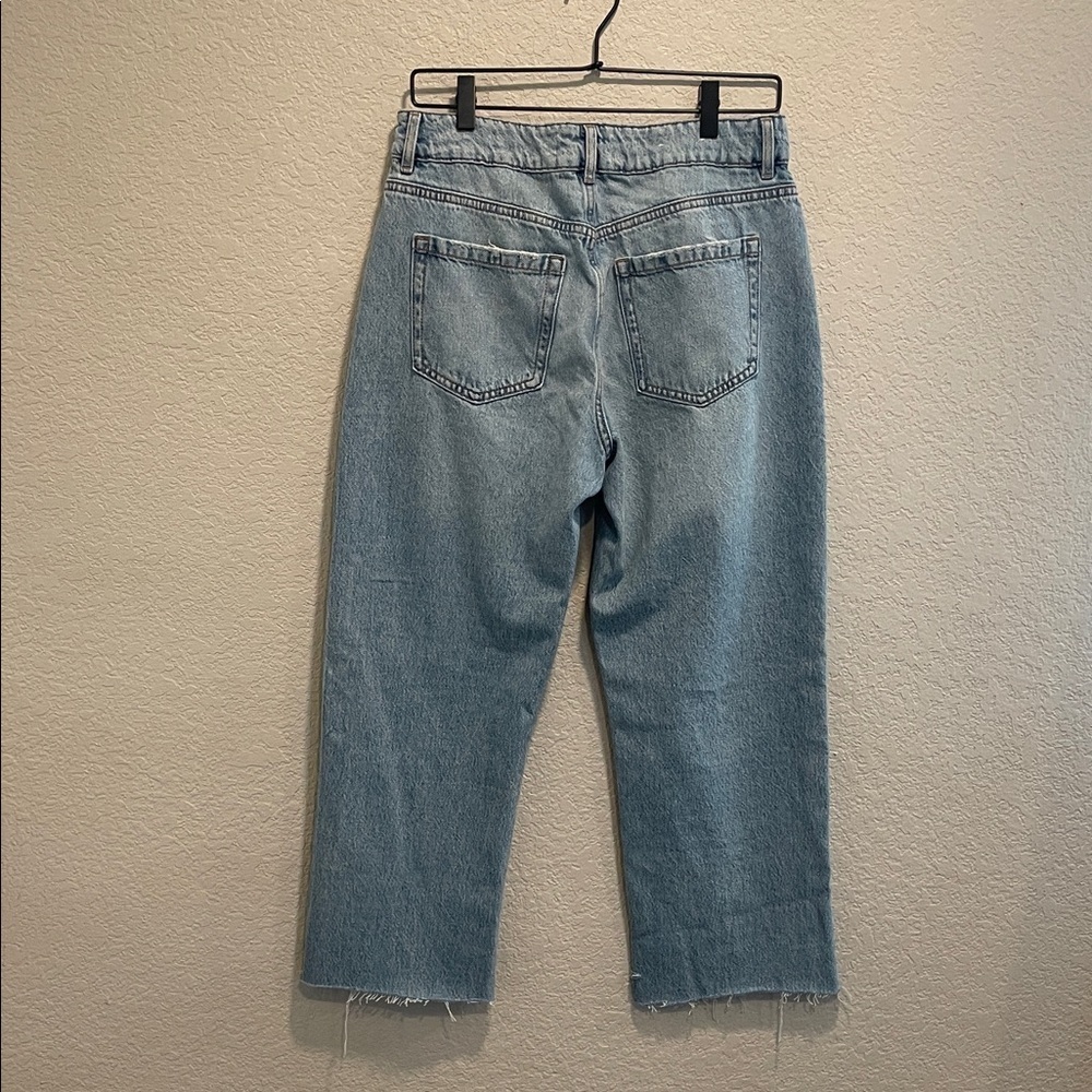 Garage Cropped Straight Leg Jeans Light Wash High Rise Size 28 - Picture 7 of 8